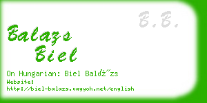 balazs biel business card